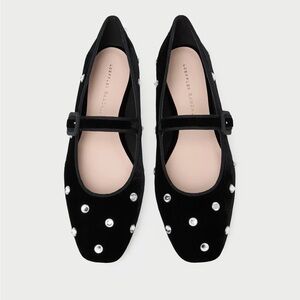 Loeffler Randall Black Embellished Flats: BRAND NEW